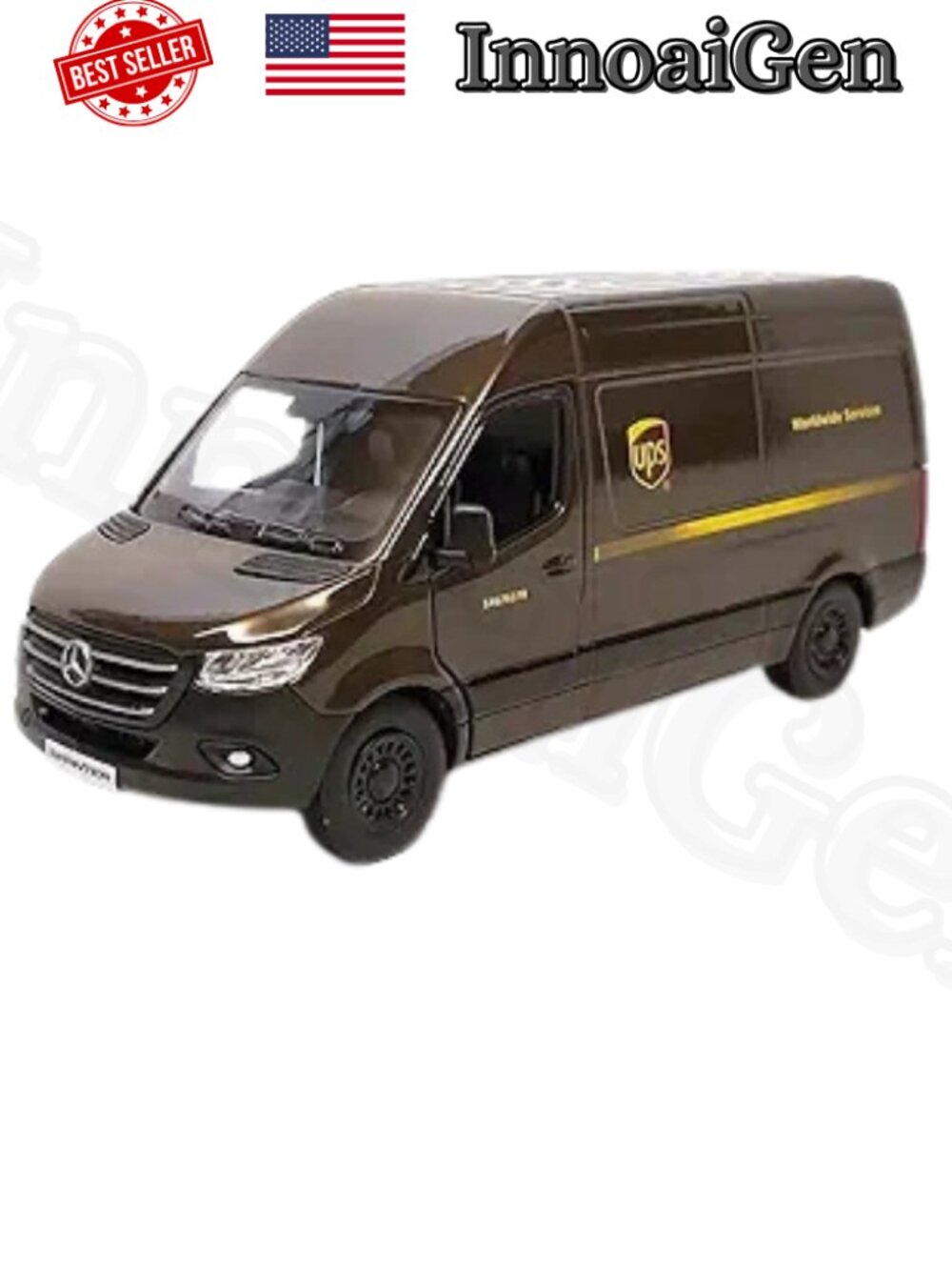 Mercedes-Benz Sprinter UPS Delivery Van Diecast Model Collectible Brown New NWOB